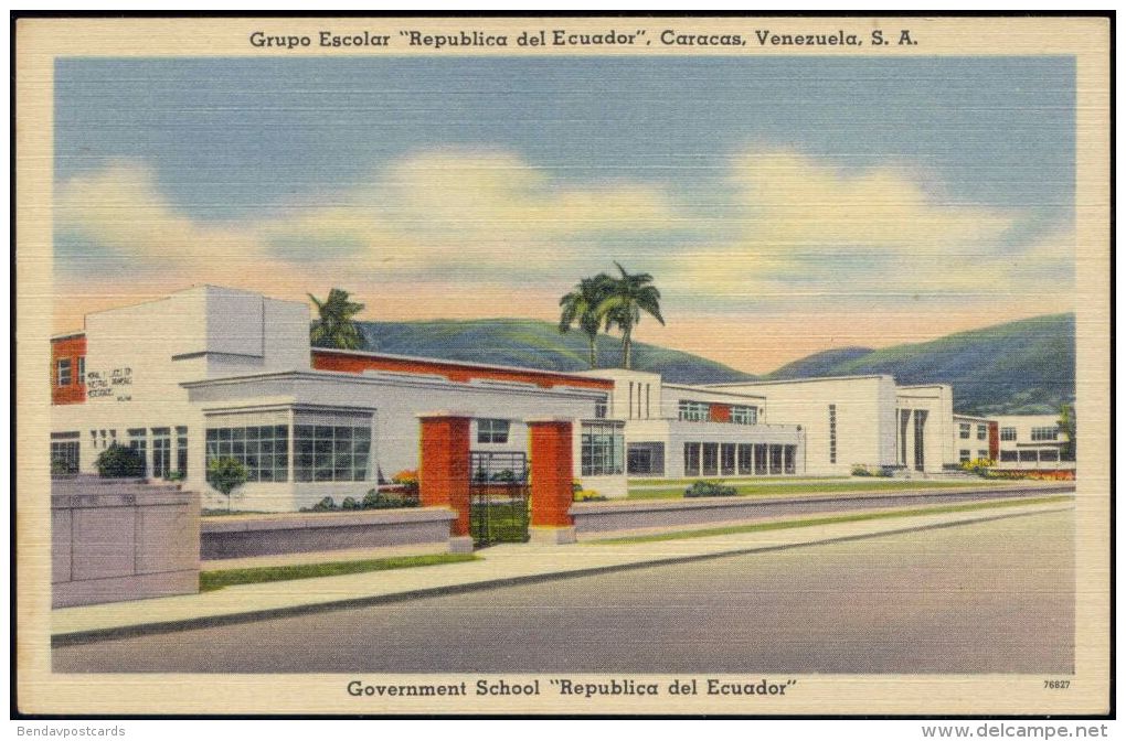 Venezuela, CARACAS, Grupo Escolar "Republica Del Ecuador" (1940s) - Venezuela