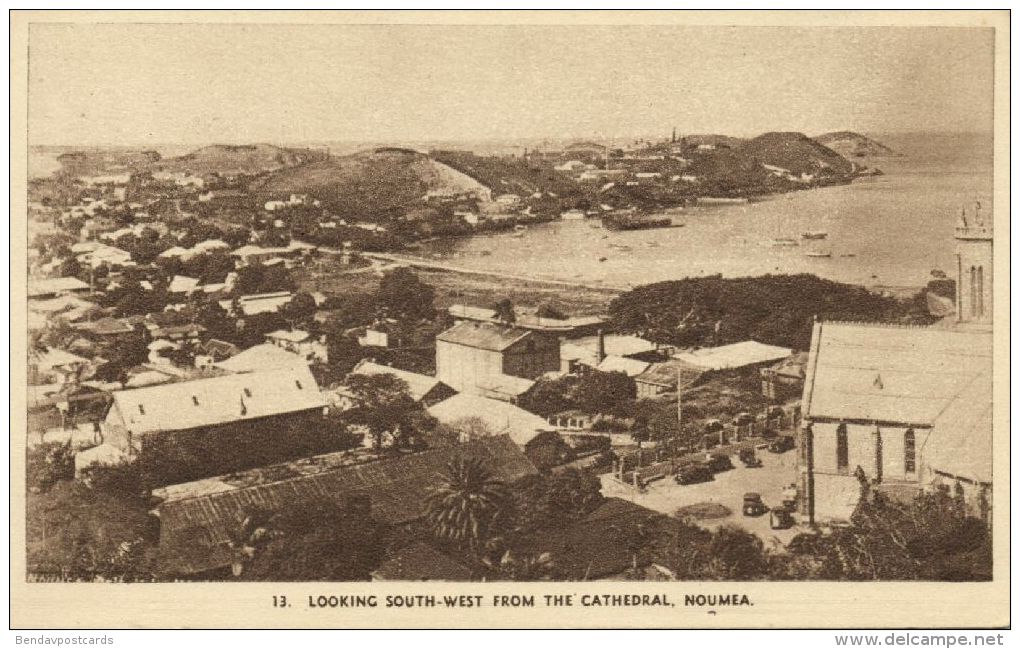 New Caledonia, NOUMEA, Looking South-West From The Cathedral (1940s) - Nuova Caledonia