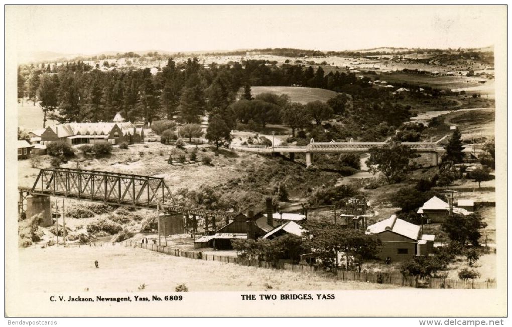 Australia, YASS, N.S.W., The Two Bridges (1930s) RPPC - Other & Unclassified