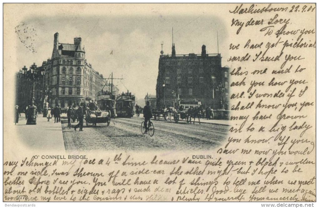 Ireland, DUBLIN, O'Connnell Bridge (1901) - Dublin