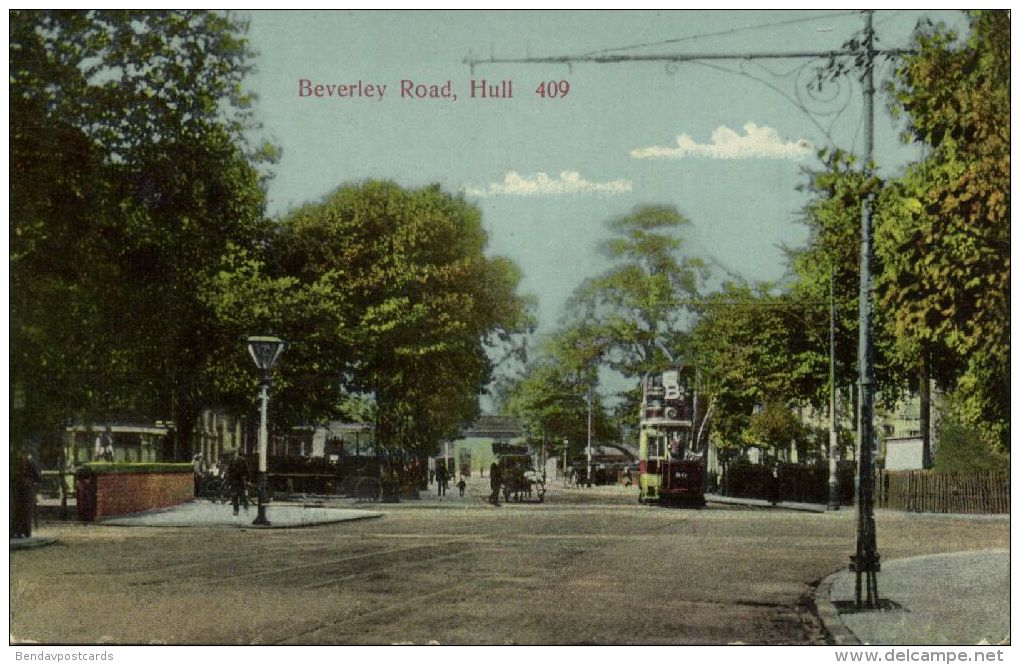 Yorkshire, HULL, Beverley Road, Tram (1929) - Hull