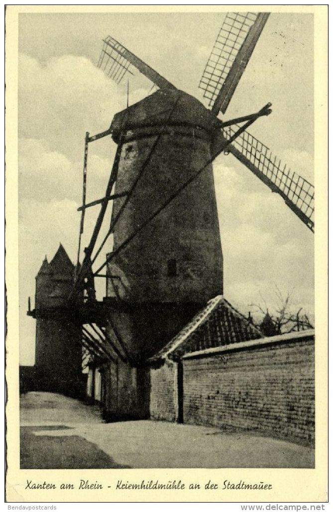 XANTEN Am Rhein, Kriemhildmühle An Der Stadtmauer (1939) Mühle Mill - Xanten