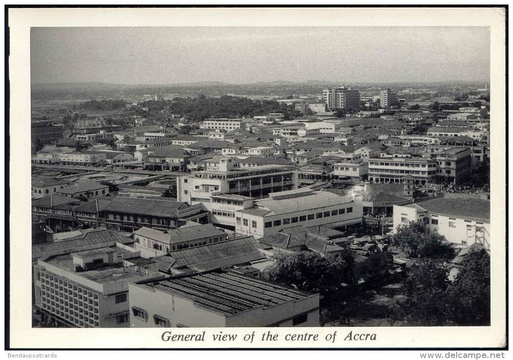 Ghana, ACCRA, General View Of Town Centre (1950s) RPPC - Ghana - Gold Coast