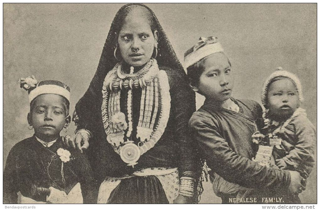 Nepal, Nepalese Family, Nose Piercing, Jewelry (1910s) - Nepal