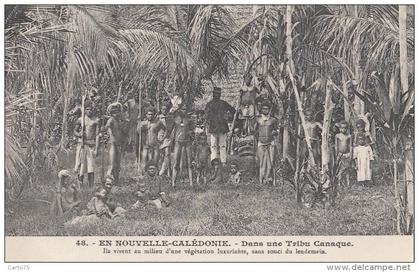 Océanie - Nouvelle-Calédonie - Précurseur - Tribu Canaque Guerriers - Nu - N° 48 - Nouvelle-Calédonie