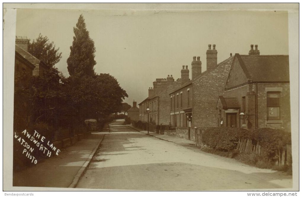 Nottinghamshire, AWSWORTH, The Lane (1910s) Watson RPPC - Other & Unclassified