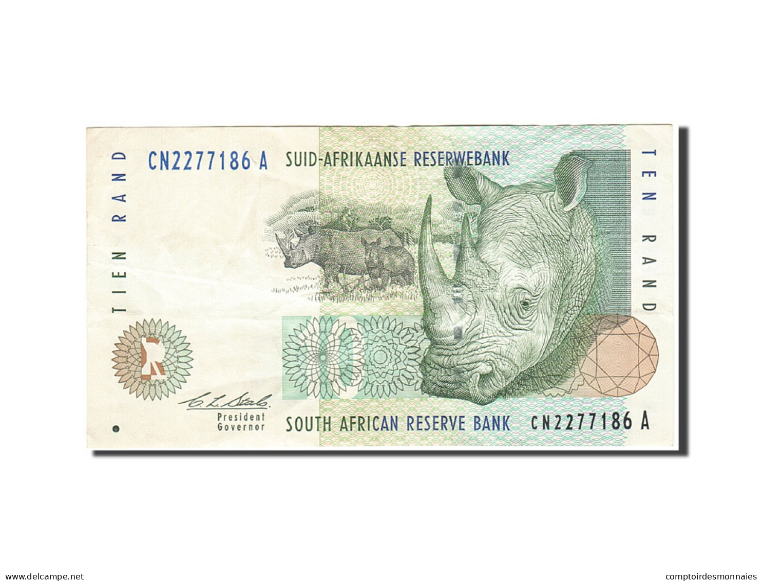 Billet, Afrique Du Sud, 10 Rand, 1992-1994, 1993, KM:123a, TTB - Afrique Du Sud