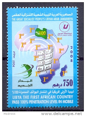 Libya 2008 -  Completion Of The Libyan Mobile Phone Network - Informatique