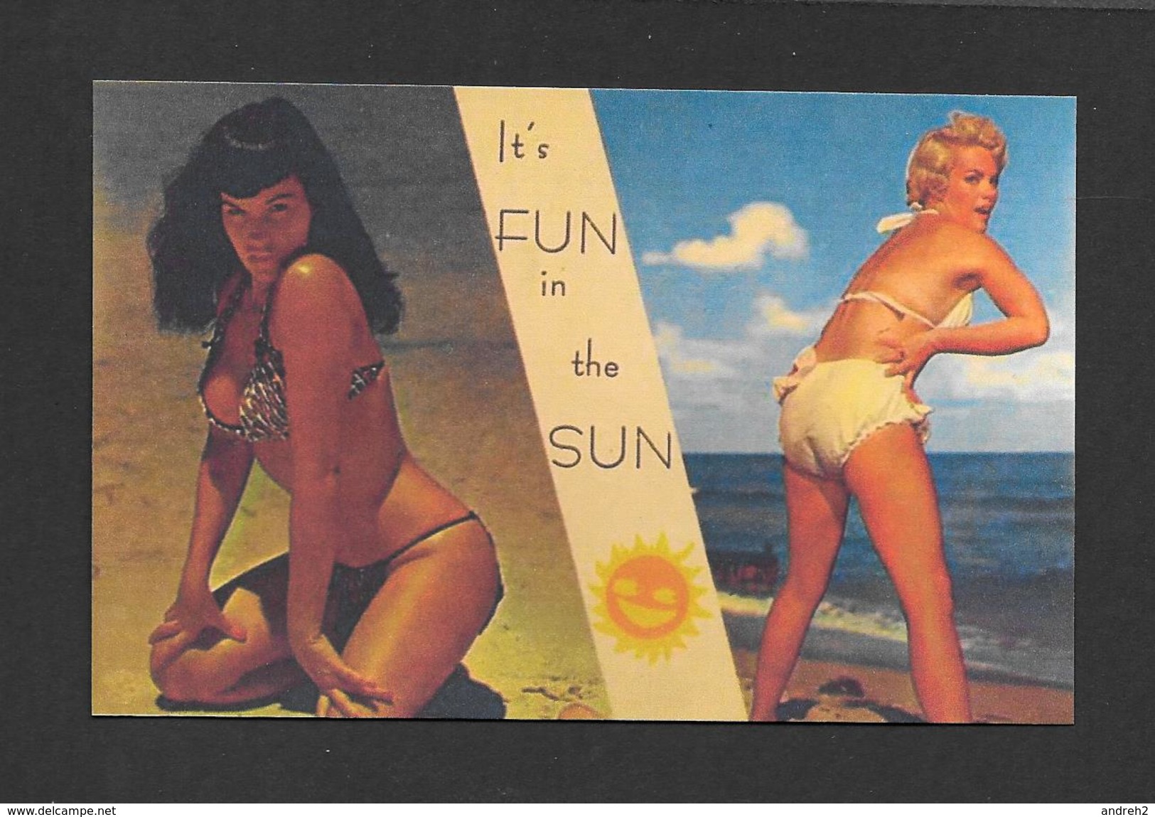 PIN-UPS - JOLIES FEMMES SUR LA PLAGE - FLORIDA - IT'S FUN IN THE SUN - PRETTY WOMEN ON THE BEACH - Pin-Ups