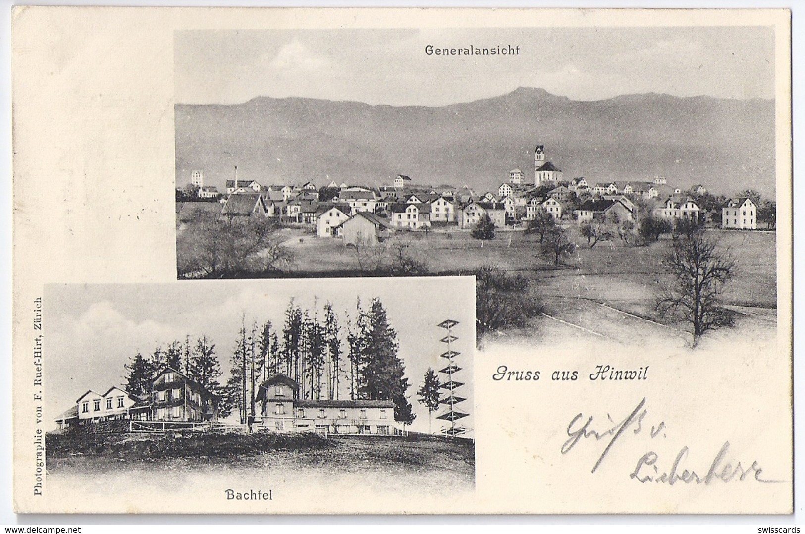 Gruss Aus HINWIL: 2-Bild-AK 1903 - Hinwil