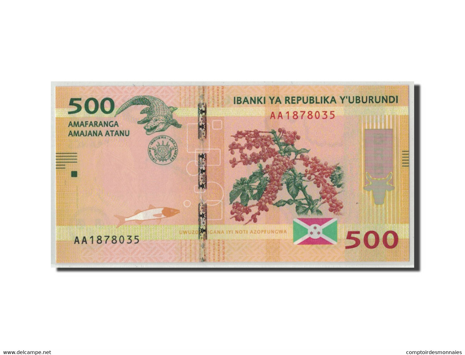 Billet, Burundi, 500 Francs, 2015, 2015.01.15, KM:50, NEUF - Burundi