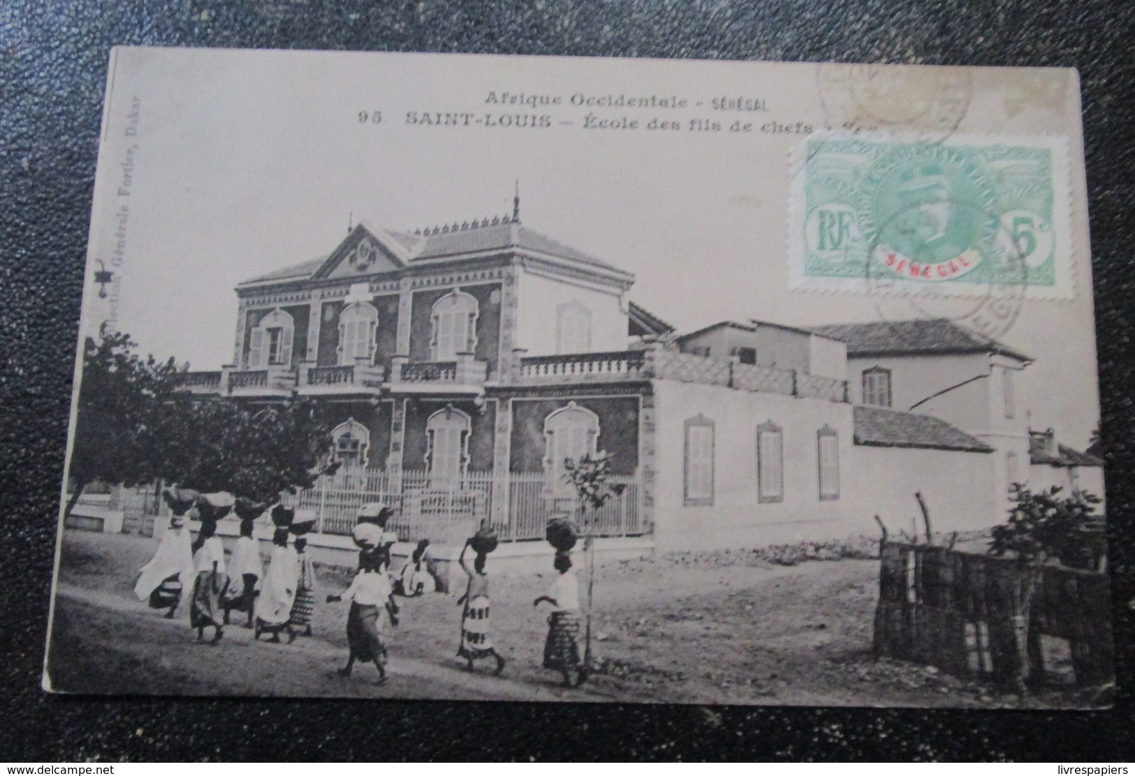 Senegal Saint Louis Ecole Fils De Chefs Sor Cpa Timbrée - Sénégal