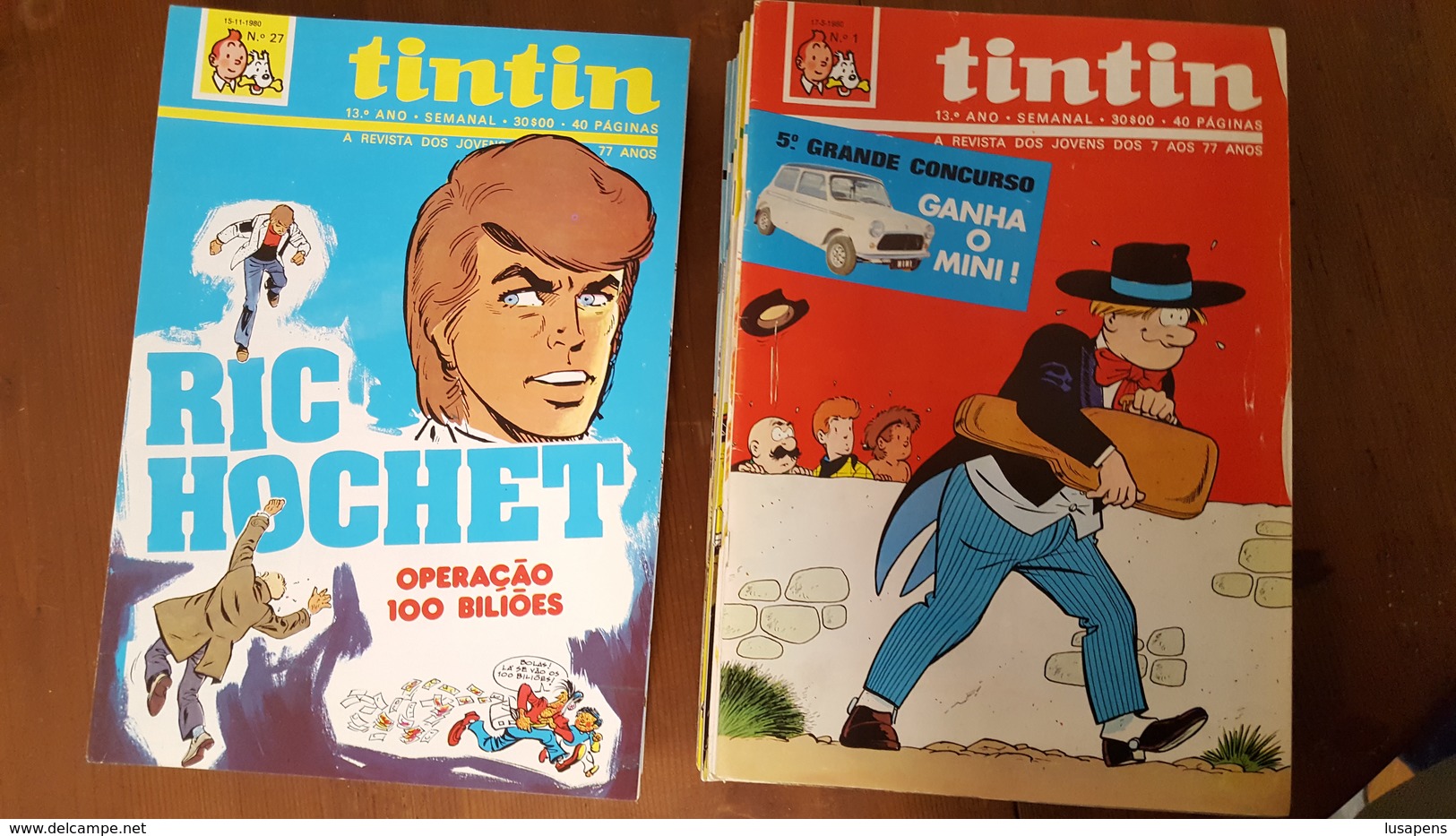 Revista Tintin Portugal 13 Ano Completo - 52 Revistas ANNÉE COMPLETE 1980/1981 - BD & Mangas (autres Langues)