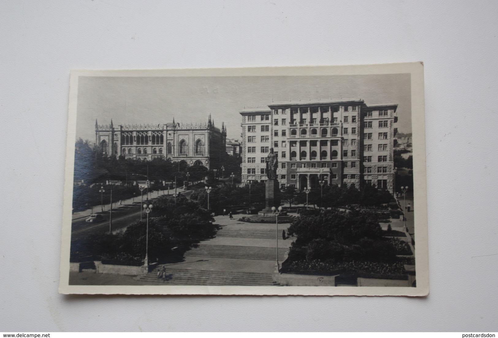 AZERBAIJAN  - Old Postcard - BAKU. Nizami Square - 1954 Stalin Style - Azerbaigian