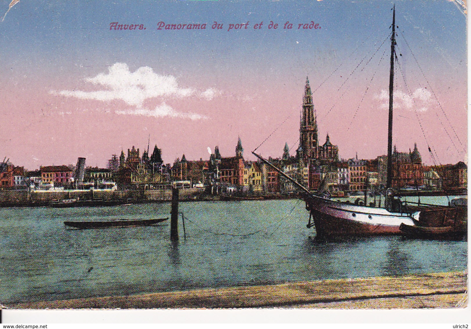 AK Anvers - Panorama Du Port Et De La Rade - Feldpost I. Ldst.-Inf.-Batl. Potsdam - 1918 (28214) - Antwerpen