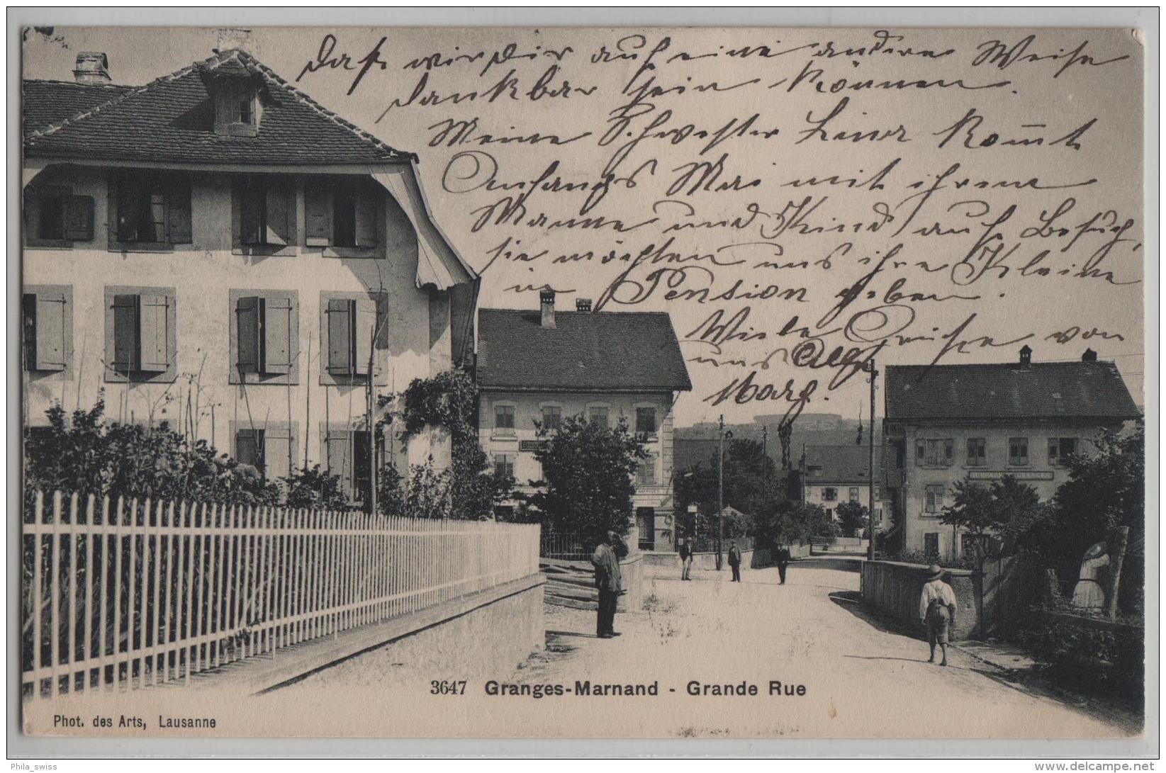 Granges-Marnand - Grande Rue - Animee - Photo Des Arts No. 3647 - Marnand