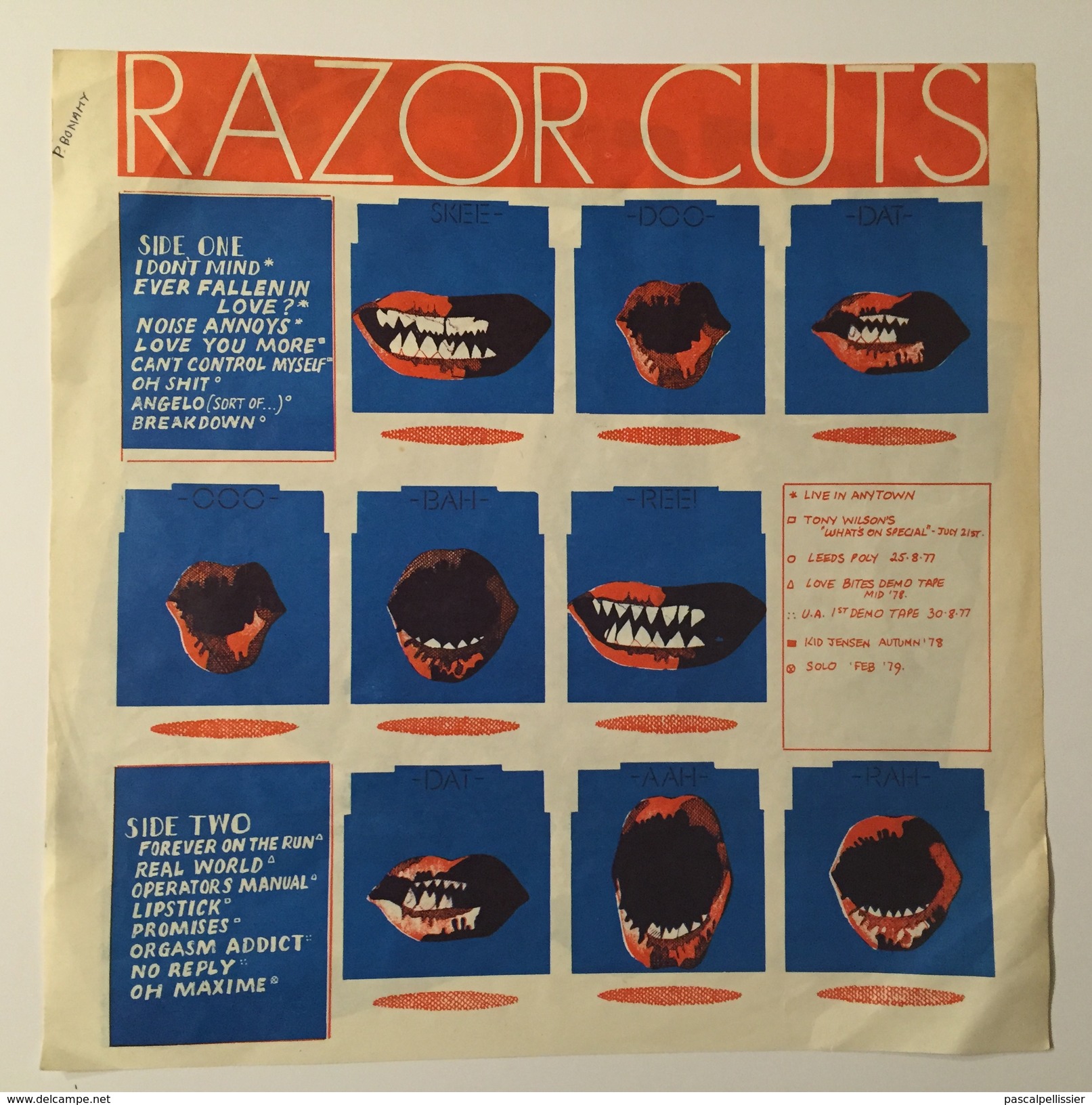 THE BUZZCOCKS - Razor Cut - Vinyle Transparent - LP 33 RPM - Punk