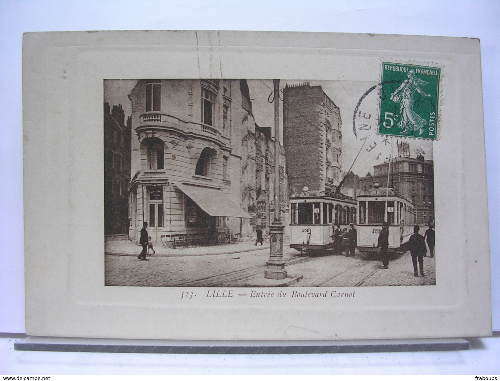 59 - LILLE -  ENTREE DU BOULEVARD CARNOT - ANIMEE - TRAMWAYS - 1911 - Lille