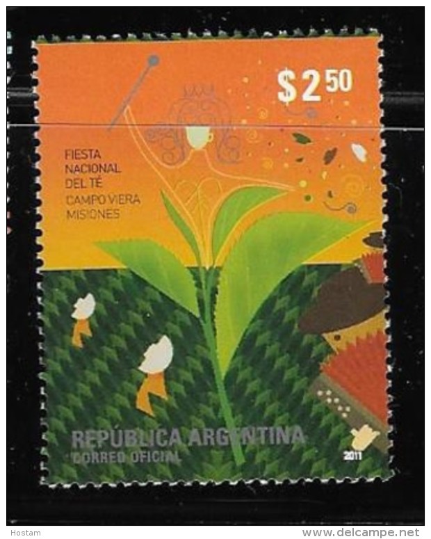 ARGENTINE, 2011, MINT  H,  # 2623    FESTIVALS:  NATIONALS TEA FESTIVAL   MH - Neufs