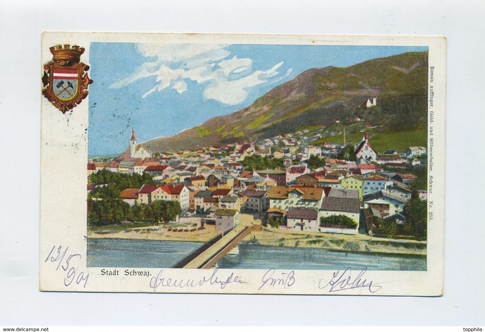 1901 Österreich Farbkarte Schwaz Stempel F.P.A Ala-Kufstein No. 64 - Schwaz