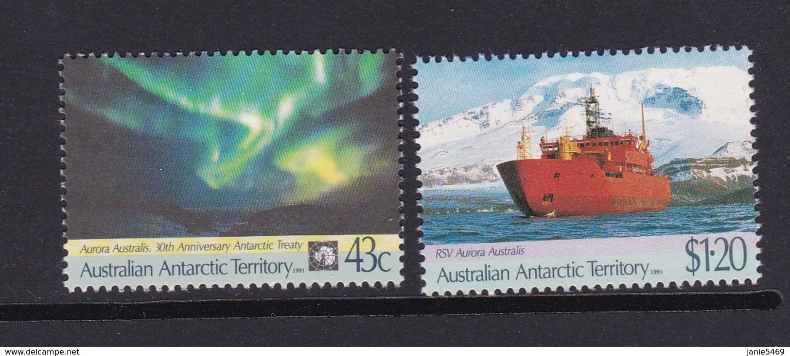 Australian Antarctic Territory  ASC 87-88 1991 Antarctic Treaty MNH - Used Stamps