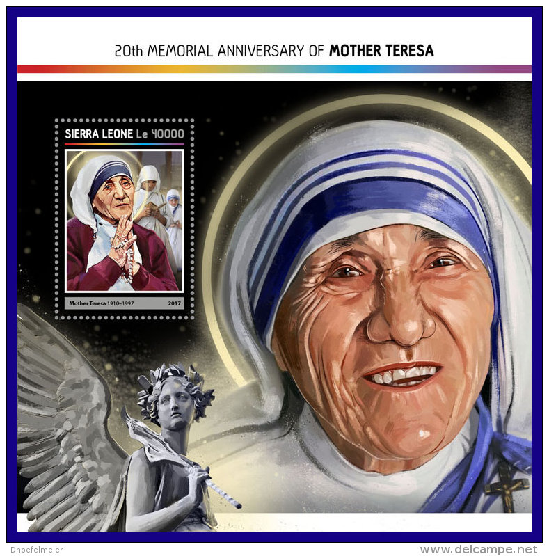 SIERRA LEONE 2017 ** Mother Teresa Mutter Teresa Mere Teresa S/S - OFFICIAL ISSUE - DH1714 - Mutter Teresa