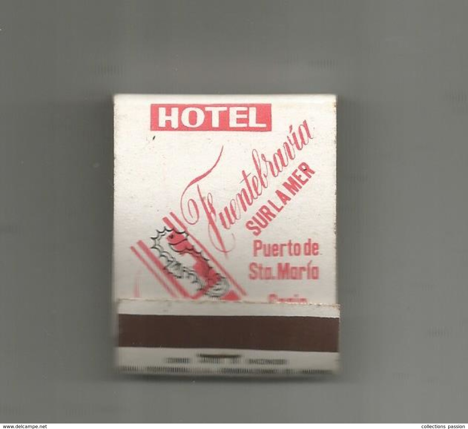 G-I-E , Tabac , Boites , Pochette D'ALLUMETTES , 2 Scans ,  Publicité  , Fuentebravia Restaurante , Puerto De Sta. Maria - Matchbox Labels