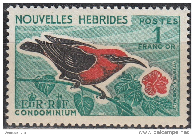 Nouvelles Hebrides 1966 Michel 242 Neuf ** Cote (2005) 4.20 Euro Oiseau Myzomèle Cardinal - Neufs