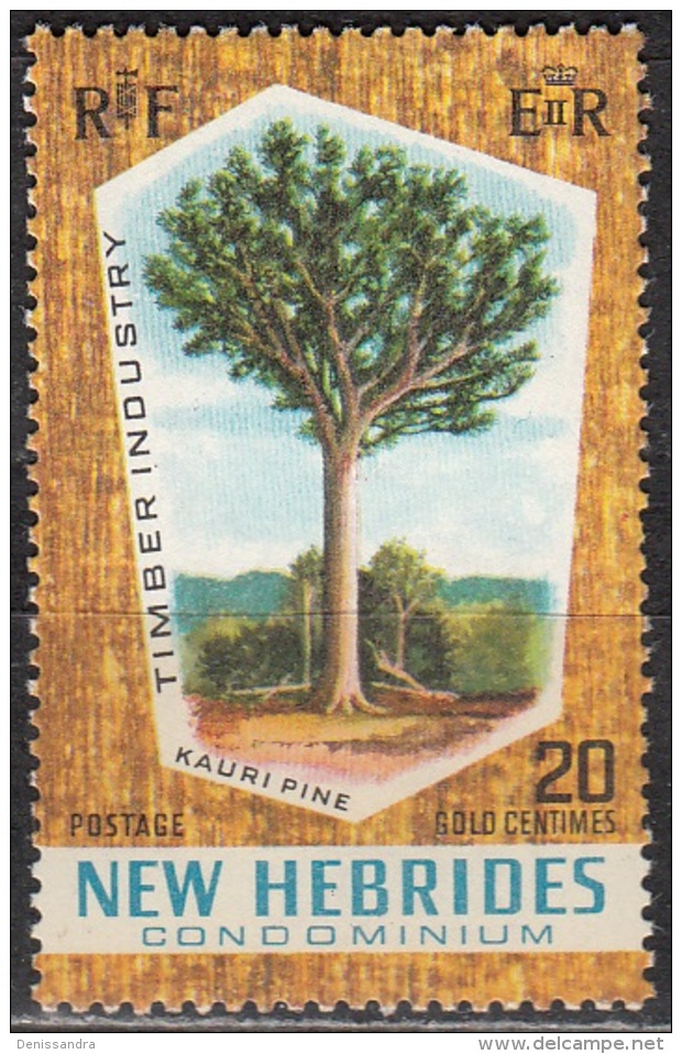 Nouvelles Hebrides 1969 Michel 277 Neuf ** Cote (2005) 0.80 Euro Arbre Agathis Australis - Unused Stamps