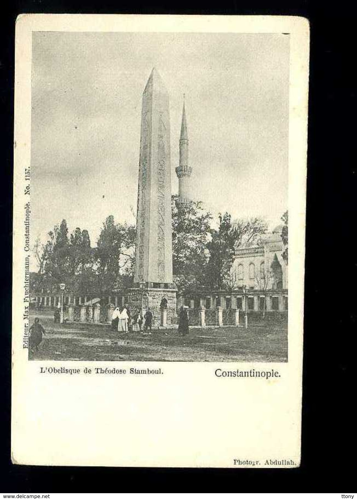 Cpa   L' Obelisque    Constantinople  Carte écrite - Monuments
