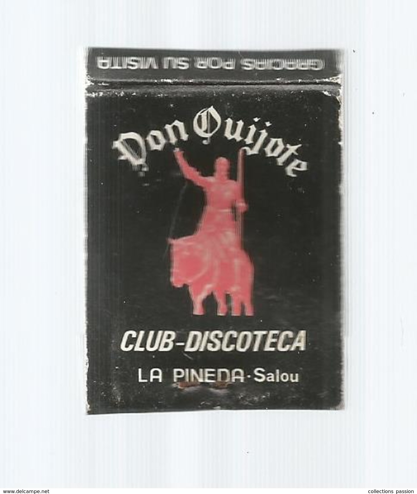 G-I-E, Tabac, Boites, Pochette D'ALLUMETTES, Publicité  , 2 Scans ,  Bar , Restaurante El Toboso , La Pineda , SALOU - Matchbox Labels