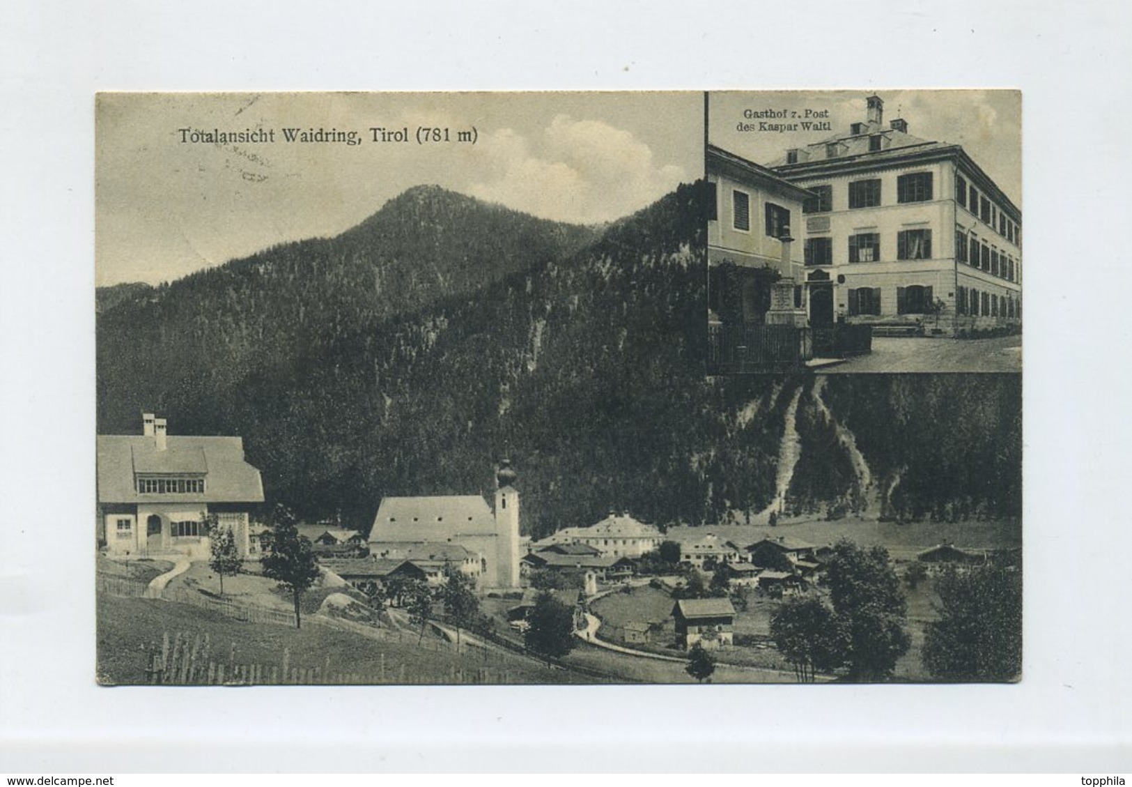 1914 Österreich Photokarte  Waidring Tirol Mit Gasthof Zur Post - Waidring