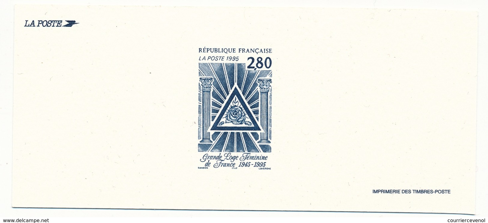 FRANCE - Gravure Du  2,80 F Grande Loge Féminine De France - Luxury Proofs