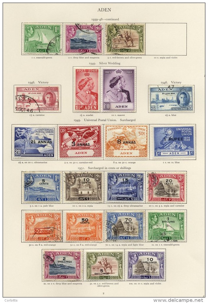 KING GEORGE VI SG PRINTED ALBUMS (4) With Spaces For All British Commonwealth Stamps Of This Reign; Quite Well Filled To - Other & Unclassified