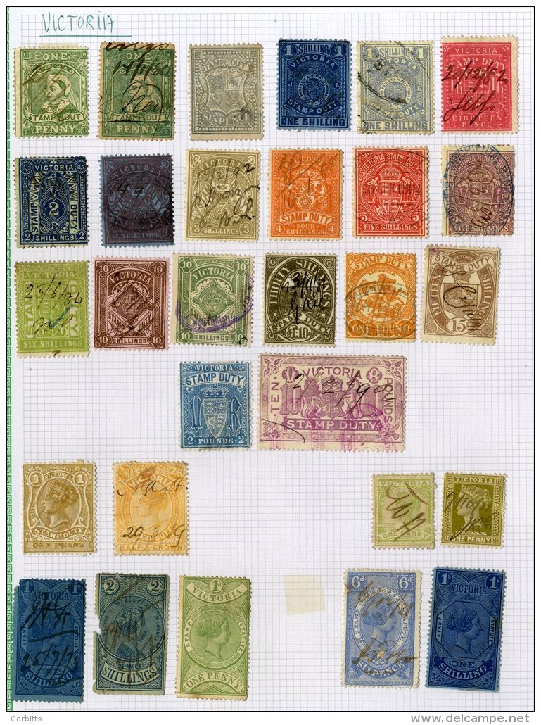BRITISH COMMONWEALTH REVENUES Collection On Leaves (2000++ Stamps) With Strength In Victorian Period, Broken Down Roughl - Other & Unclassified