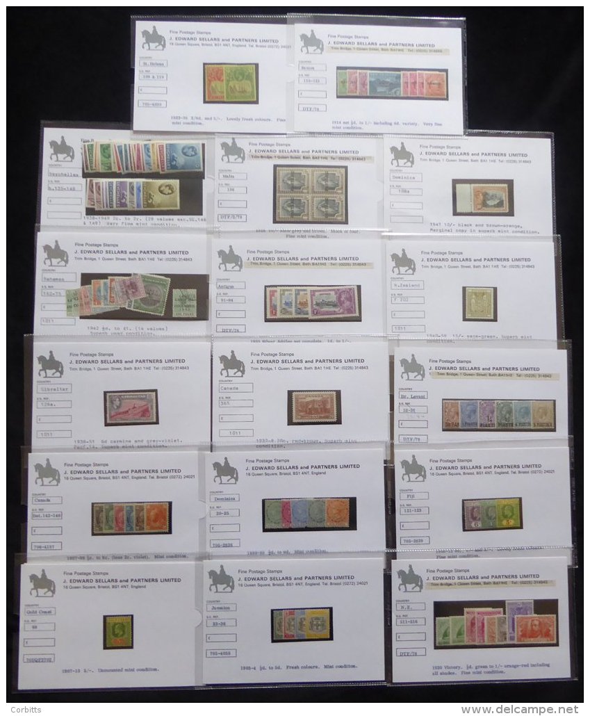 BRITISH COMMONWEALTH Selection Of Sets &amp; Singles Still On Original Dealer's Display Cards As Purchased. Bahamas 1942 - Sonstige & Ohne Zuordnung