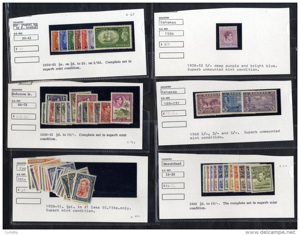 BRITISH COMMONWEALTH KGVI Fine M Range Comprising Bahamas 1938-52 5s UM, SG.156b, 1948 2s, 3s &amp; 5s UM, SG.189/191, B - Sonstige & Ohne Zuordnung