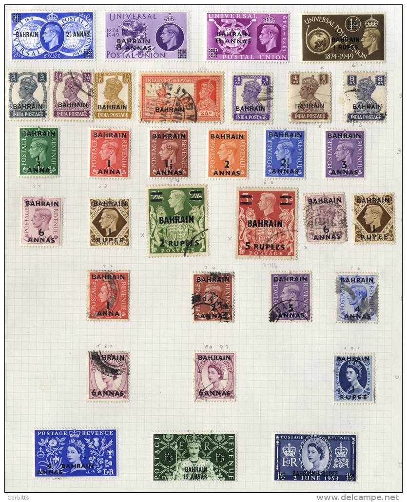 BRITISH COMMONWEALTH M &amp; U Collection On Leaves From Aden &amp; Bahrain 1937-63, Australia 1913-2000, Palestine 1918 - Other & Unclassified