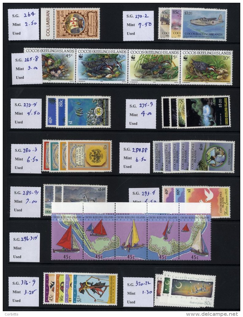 CHRISTMAS ISLAND 1958-2010 UM Stock (a Few VFU) Sets &amp; M/Sheets. COCOS KEELING IS 1965-2015 UM Stock (a Few VFU) Set - Sonstige & Ohne Zuordnung