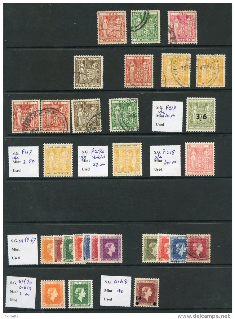 NEW ZEALAND (early To Modern) M &amp; U With Duplication. Noted - Health M/Sheet, Souvenir M/Sheet, Stamp Booklets, Arms - Sonstige & Ohne Zuordnung