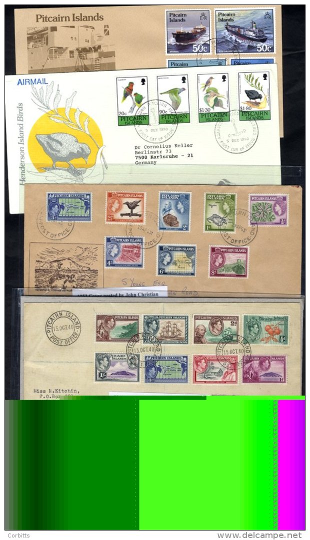 PITCAIRN ISLANDS 1947-2000 First Day Cover Stock Incl. Defins, Commems, A Few Items Of Postal Stationery Etc. With Minor - Autres & Non Classés