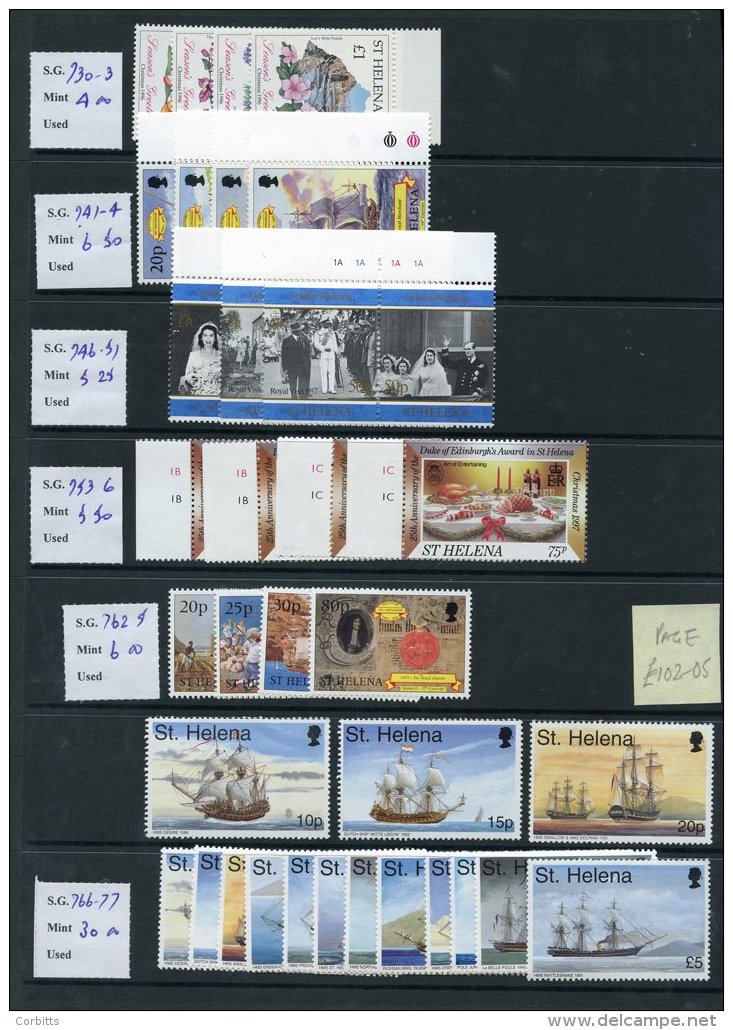 ST. HELENA Issues Up To 2013 Incl. 1912 To 1s M, 1922 To 1s M, 1934 To 1s M, 1948 Wedding M, 1953 Set M, Later UM Sets, - Sonstige & Ohne Zuordnung