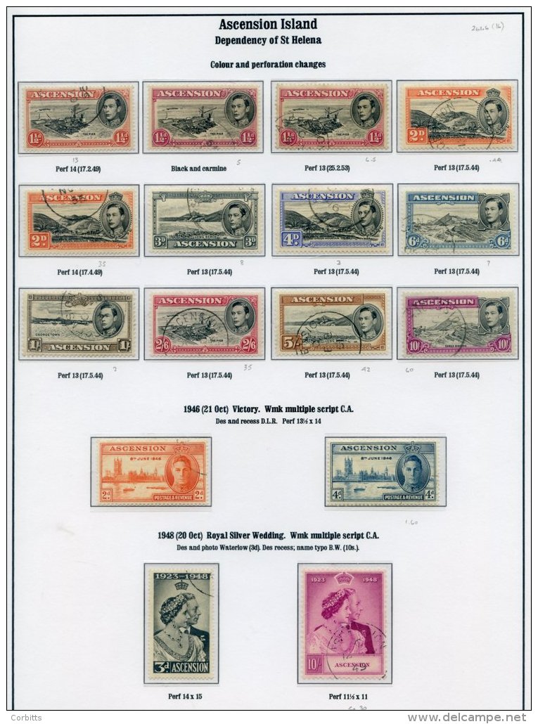 ASCENSION 1938-41 Complete Incl. Perf Variations. (43) ST.Cat. &pound;400 - Sonstige & Ohne Zuordnung