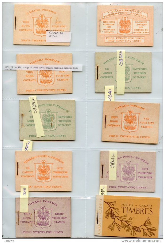 CANADA KGVI BOOKLETS (20 Diff) &amp; PANES (24 Diff) - M Or UM. Useful Lot. Full List Available. Cat. &pound;934 - Sonstige & Ohne Zuordnung