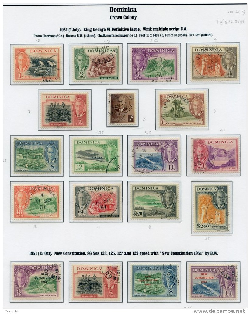 DOMINICA 1937-51 Complete VFU Collection. (49) Cat. &pound;214 - Other & Unclassified