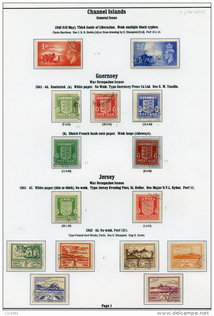 GREAT BRITAIN 1937-51 Complete FU Incl. Postage Dues &amp; Channel Islands - German Occupation Issues. (86) - Sonstige & Ohne Zuordnung