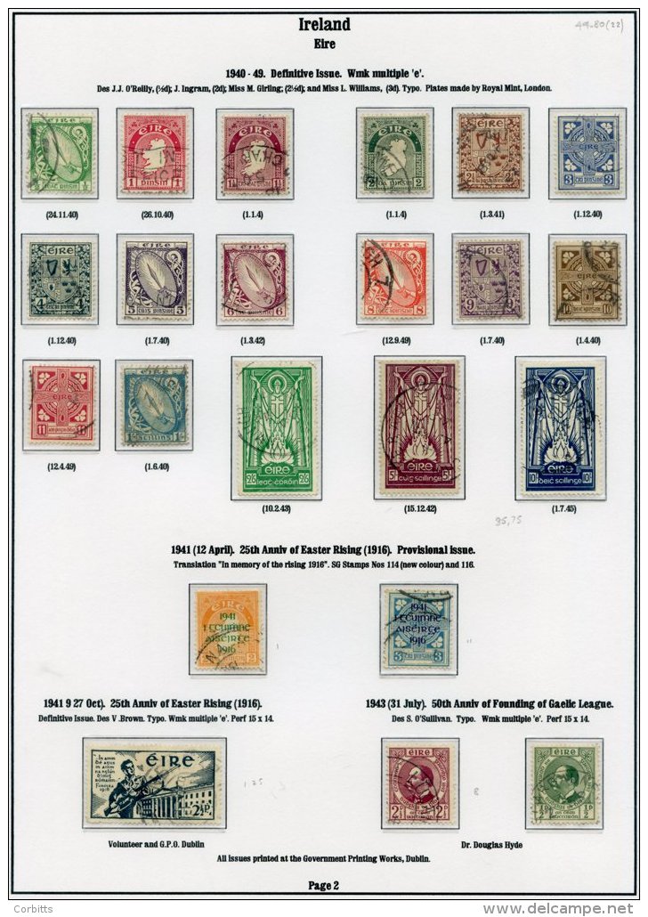 IRELAND 1937-50 Complete FU Collection. (55) Cat. &pound;325 - Other & Unclassified
