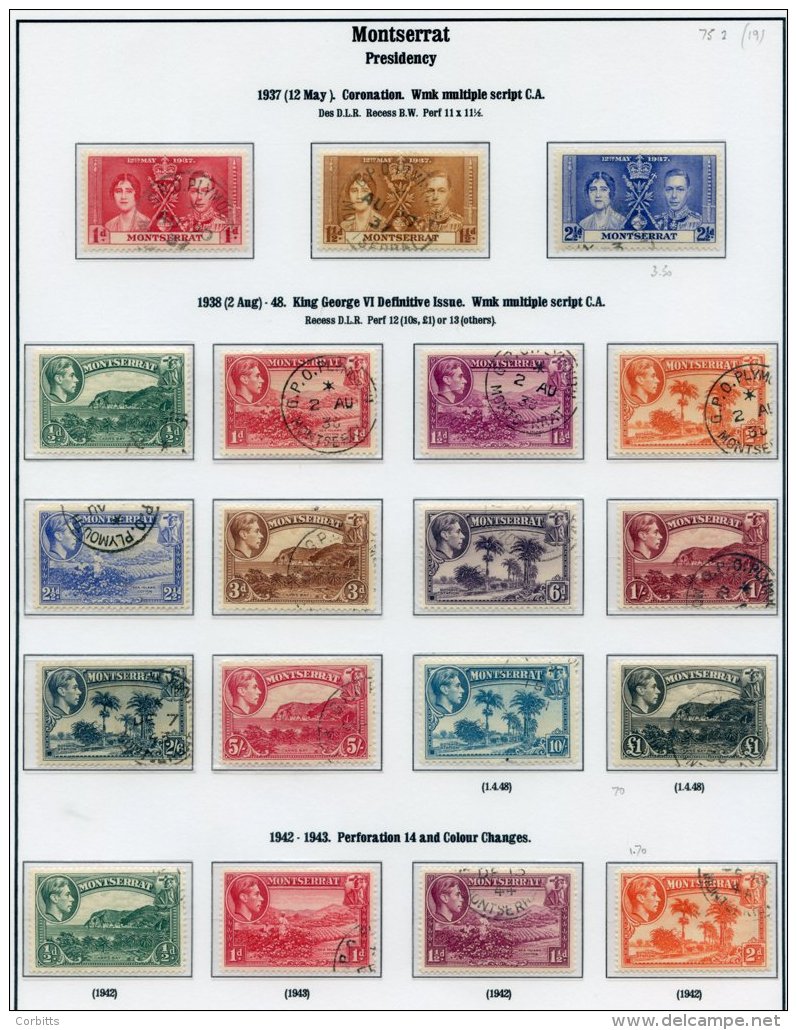 MONTSERRAT 1937-51 Complete, PITCAIRN 1940-49 Complete &amp; ST. HELENA 1937-49 Complete VFU. (99) ST.Cat. &pound;400 - Sonstige & Ohne Zuordnung