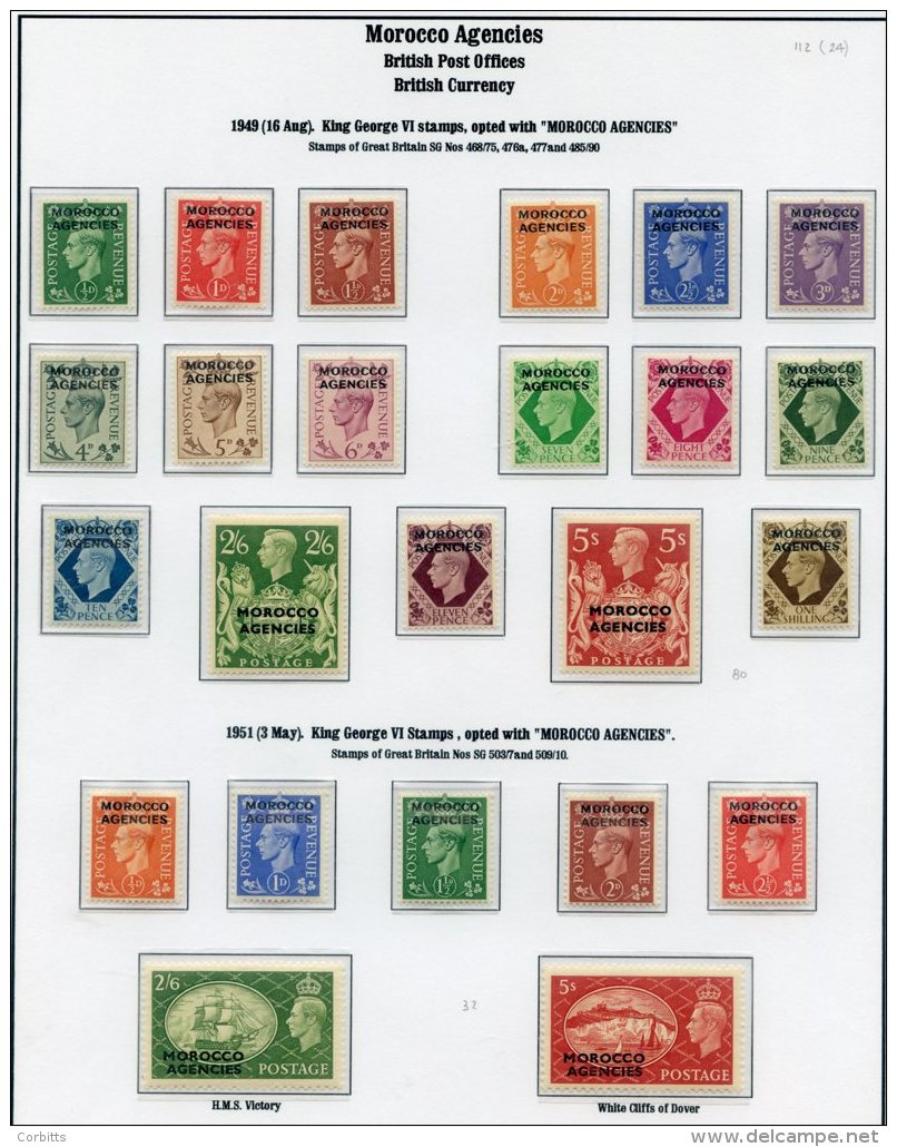 MOROCCO AGENCIES 1937-51 M Or VFU Collection Incl. British Currency 1949 &amp; 1951 Sets UM, Spanish Currency 1948 Weddi - Sonstige & Ohne Zuordnung
