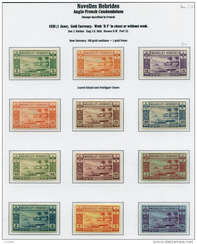 NEW HEBRIDES - FRENCH 1938 Set M, 1941 Optd Set UM, 1949 UPU Set M &amp; 1941 Postage Due Set VFU. (33) Cat. &pound;722 - Sonstige & Ohne Zuordnung